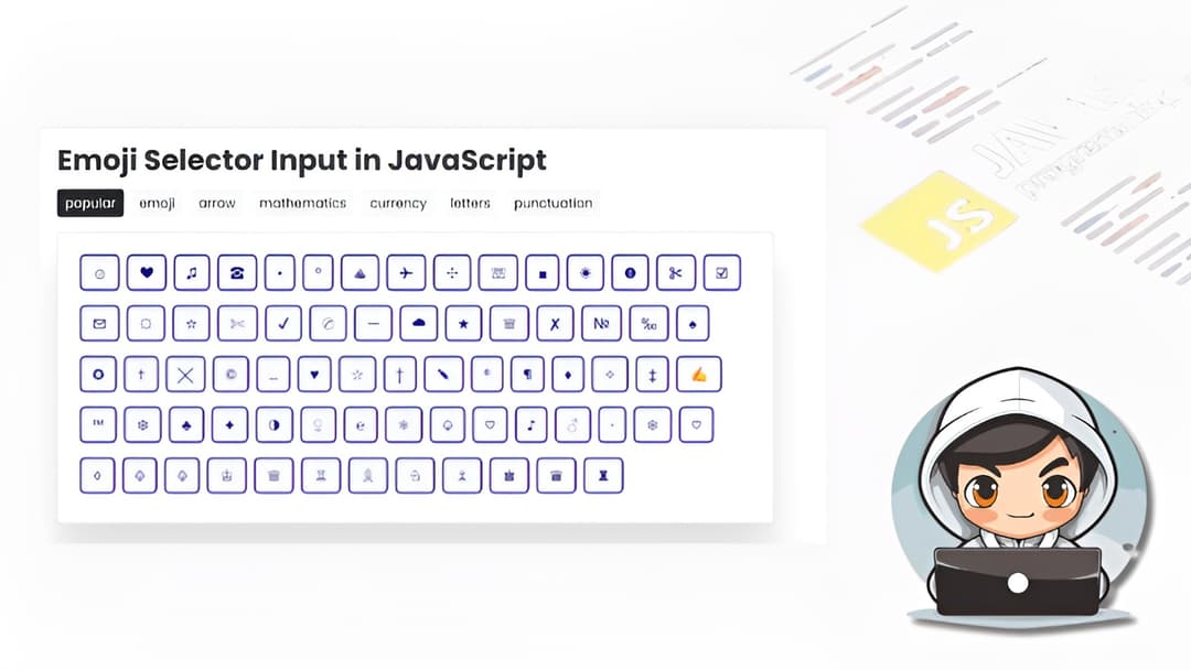 emoji selector input box in javascript